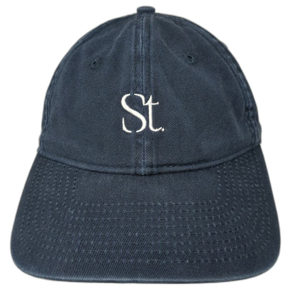 Seint Baseball Cap Blue One Size St. Embroidered Cotton Hat Adjustable Slideback